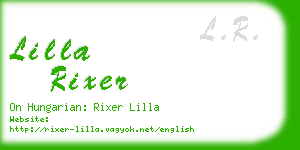 lilla rixer business card